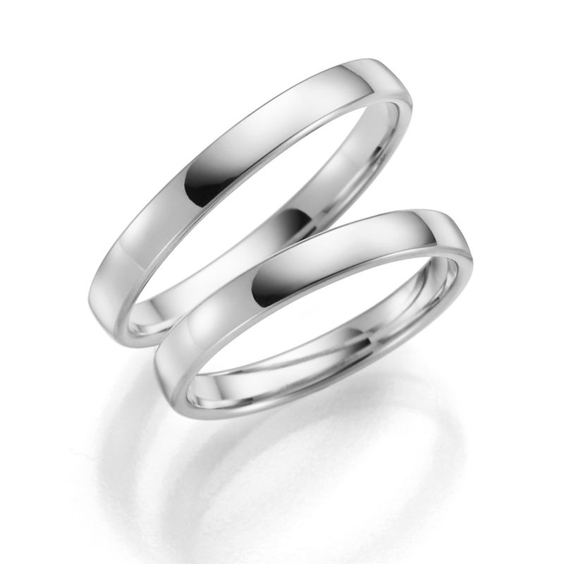 GD100H3 - Hvitt gull giftering 3 mm