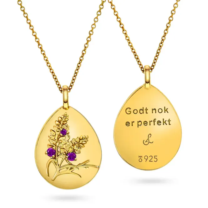 Hovedbilde Amulett 'Godt nok er perfekt' med amet