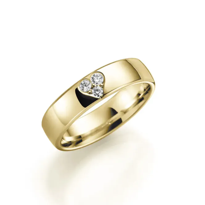 Hovedbilde GD150G5 - Gult gull giftering m/dia 0,09 ct WSI