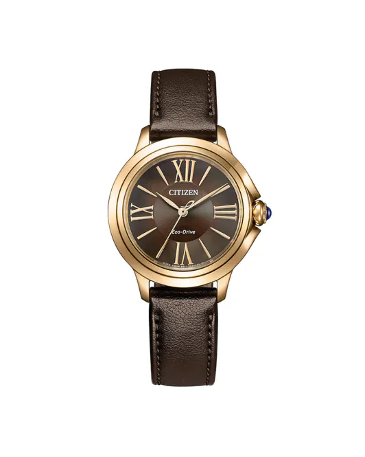 Hovedbilde CECI Eco-Drive Brun / Gullfarget 33mm