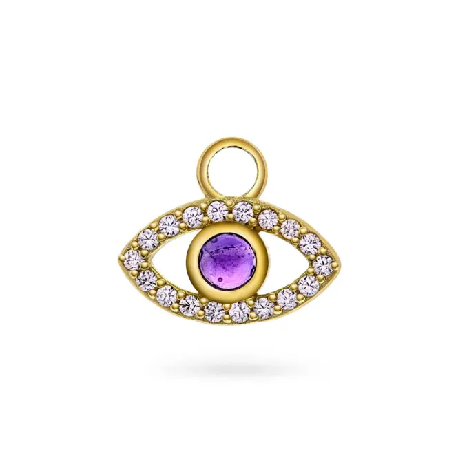 Hovedbilde Eye Got You charm i 925 forgylt sølv
