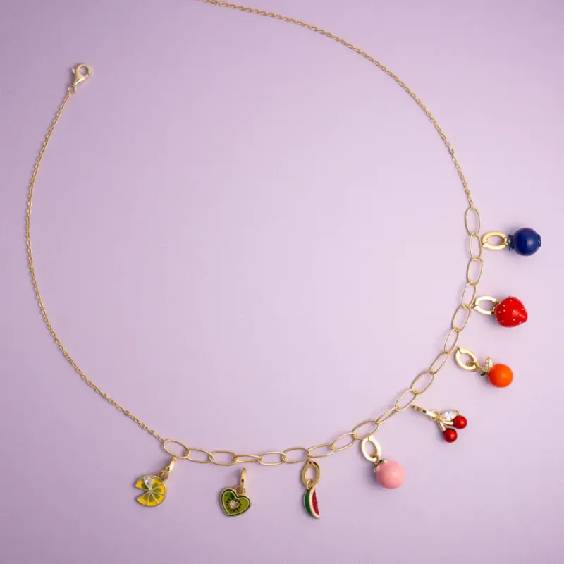 Berry Cute charm i 925 forgylt sølv